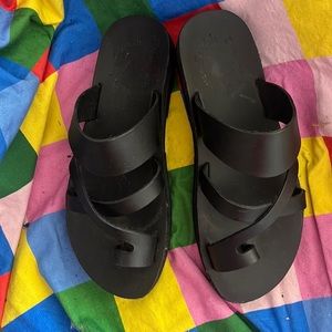 Jerusalem Sandals Toe Ring Slides 8.5/39 EUC